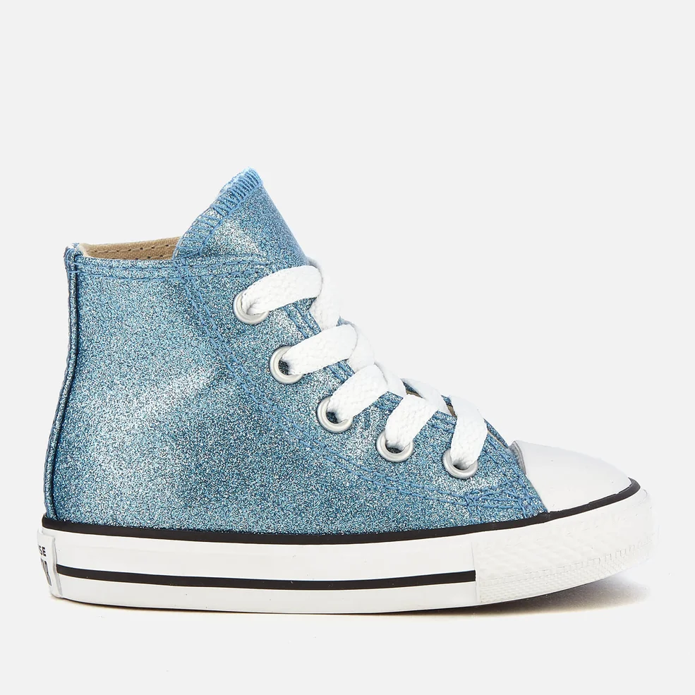 Converse Toddlers' Chuck Taylor All Star Hi-Top Trainers - Light Blue/Natural/White Image 1