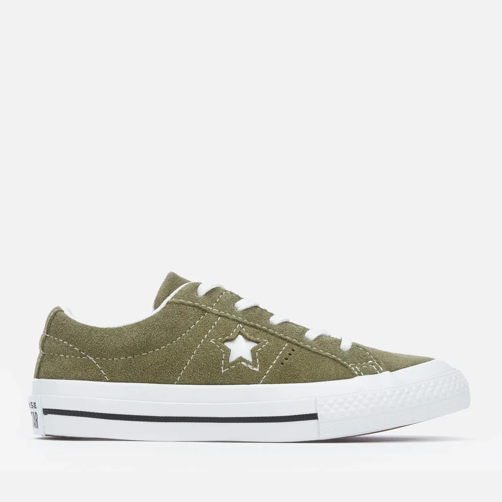 Converse Kids' One Star Ox Trainers - Field Surplus/White Image 1