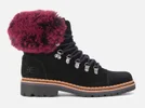 Sam Edelman Women's Bowen Velutto Suede Hiker Style Boots - Black/Raspberry Wine - Image 1