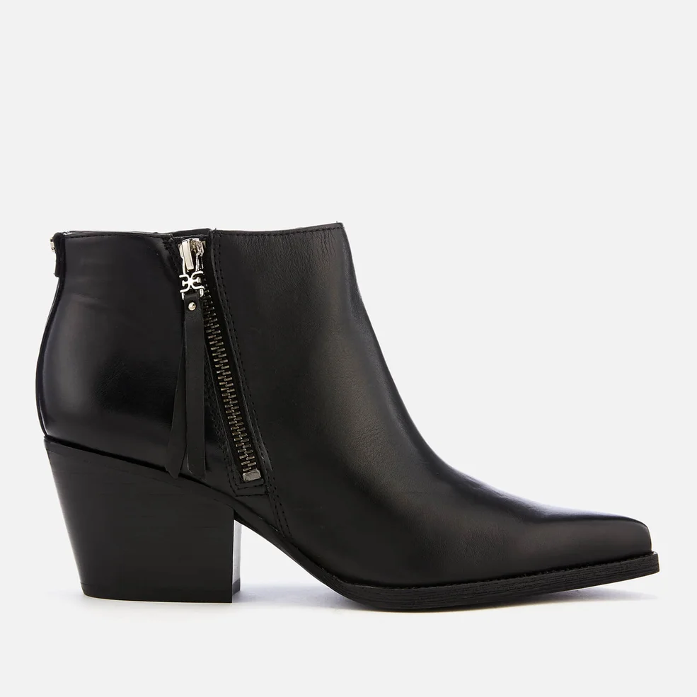 Sam Edelman Women's Walden Modena Leather Heeled Ankle Boots - Black Image 1