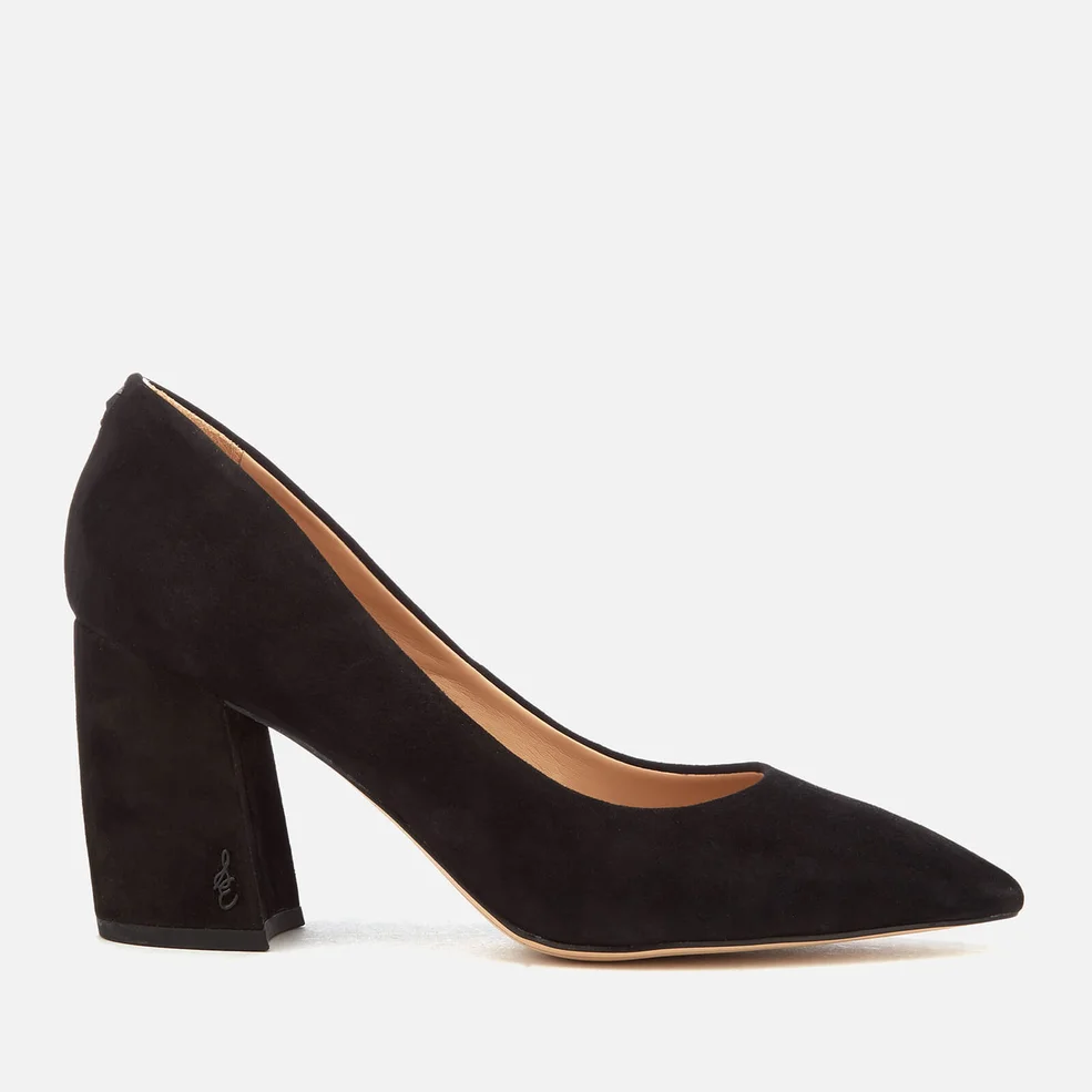 Sam Edelman Women's Tatiana Suede Block Heeled Court Shoes - Black Image 1
