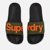 Superdry Men's Pool Slide Sandals - Black/Olive - Image 1