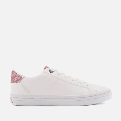 Superdry Women's Skater Sleek Lo Trainers - Optic White/Pink