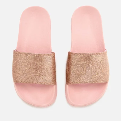 Superdry Women's Superdry Pool Slide Sandals - Blush Pink Glitter