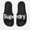 Superdry Men's Pool Slide Sandals - Black/Optic White - Image 1