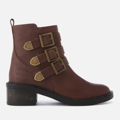 Superdry Women's Cheryl Military Boots - Oxblood