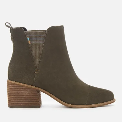 TOMS Women's Esme Suede Heeled Chelsea Boots - Tarmac Olive