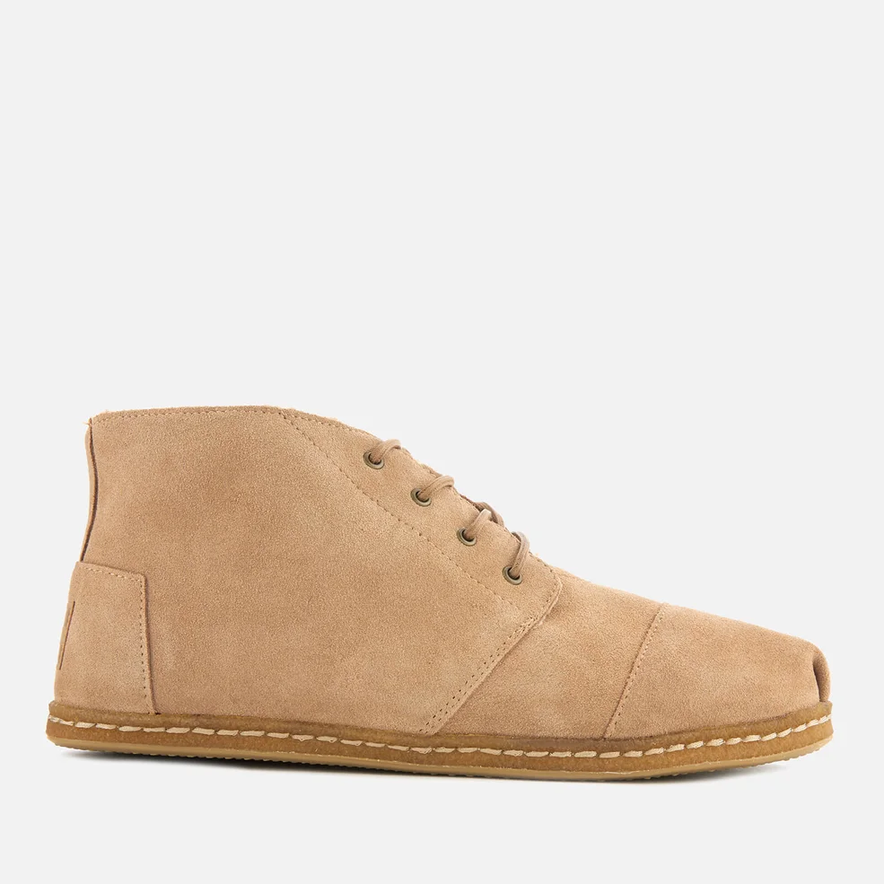 TOMS Men's Bota Suede and Shearling Lace Up Boots - Toffee Image 1