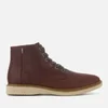 TOMS Men's Porter Leather Water Resistant Lace Up Boots - Dark Brown - Image 1