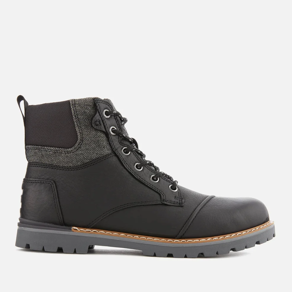 TOMS Men's Ashland Waterproof Leather Hiker Boots - Black Image 1