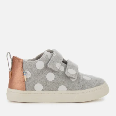 TOMS Toddlers' Lenny Felt Polka Dot Mid Trainers - Drizzle Grey