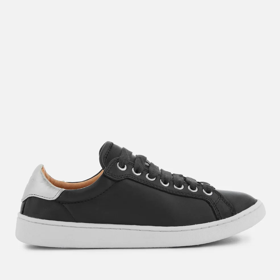 UGG Women's Milo Full Grain Leather Low Top Trainers - Black Image 1