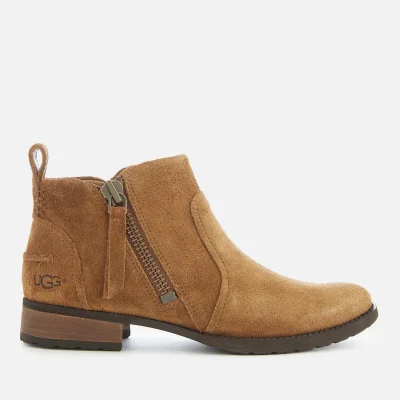 UGG Women's Aureo Suede Flat Ankle Boots - Chestnut