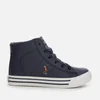 Polo Ralph Lauren Kids' Easten Mid Tumbled Leather Trainers - Navy/Multi - Image 1