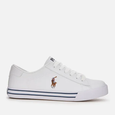 Polo Ralph Lauren Kids' Easten Tumbled Leather Trainers - White/Multi