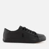 Polo Ralph Lauren Kids' Easten Tumbled Leather Trainers - Triple Black - Image 1