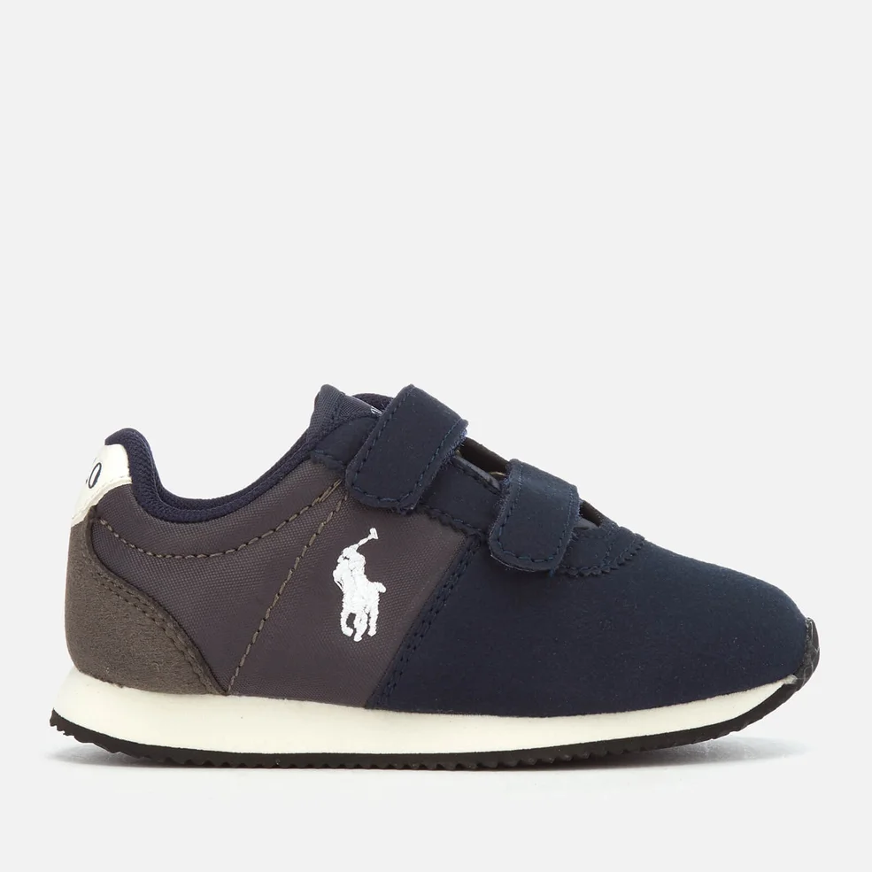 Polo Ralph Lauren Toddlers' Brightwood EZ Velcro Runner Style Trainers - Navy/Charcoal Image 1