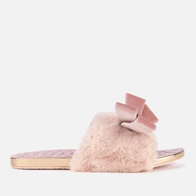 Ted Baker Women's Blings Faux Fur Slip-On Slippers - Light Pink