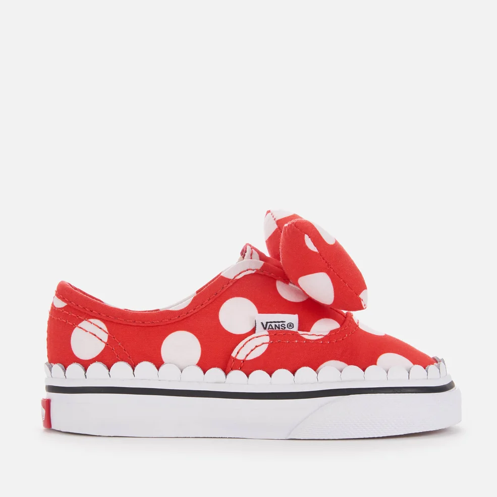 Vans Toddler's Disney Minnie's Bow Authentic Trainers - True White Image 1