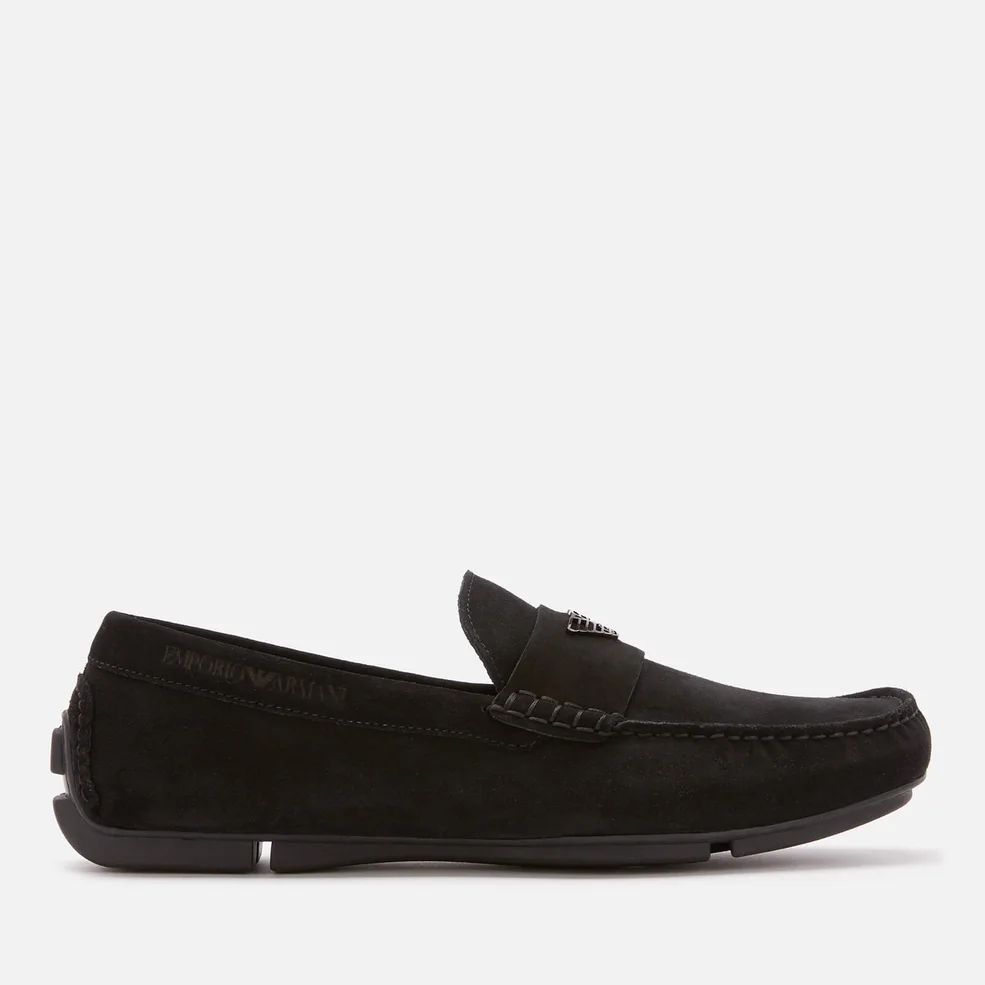 Emporio Armani Men's Zinos Suede Driver Shoes - Black Image 1