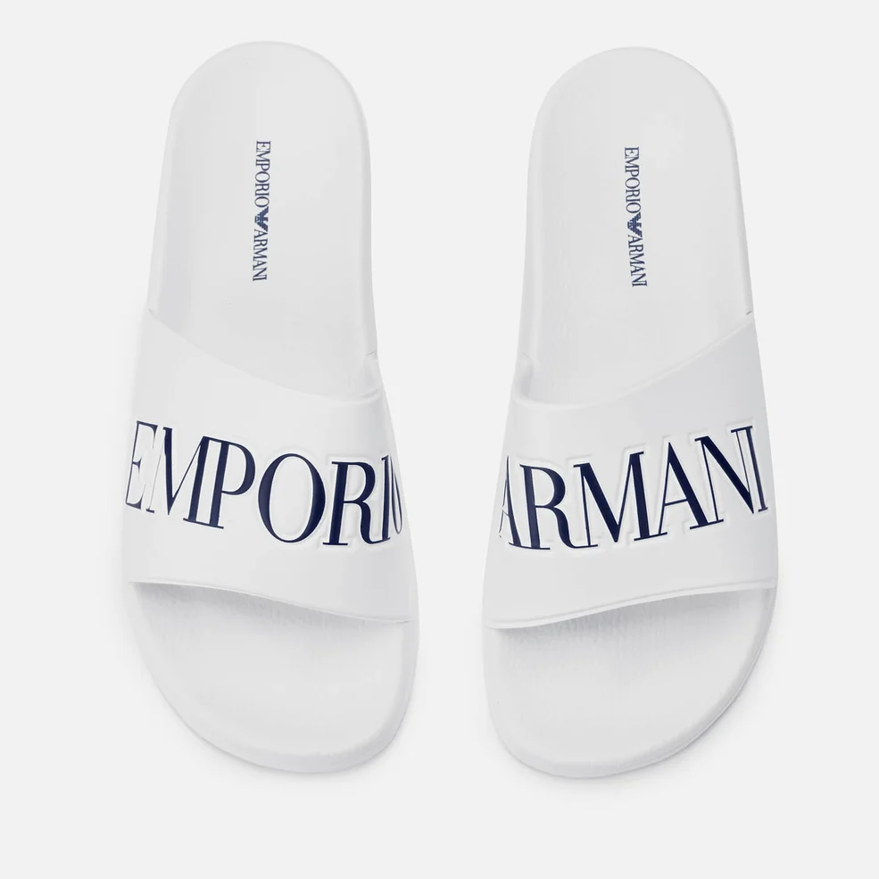 Emporio Armani Men's Zadar Slide Sandals - White/Night Image 1