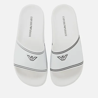 Emporio Armani Women's Slide Sandals - White/Black