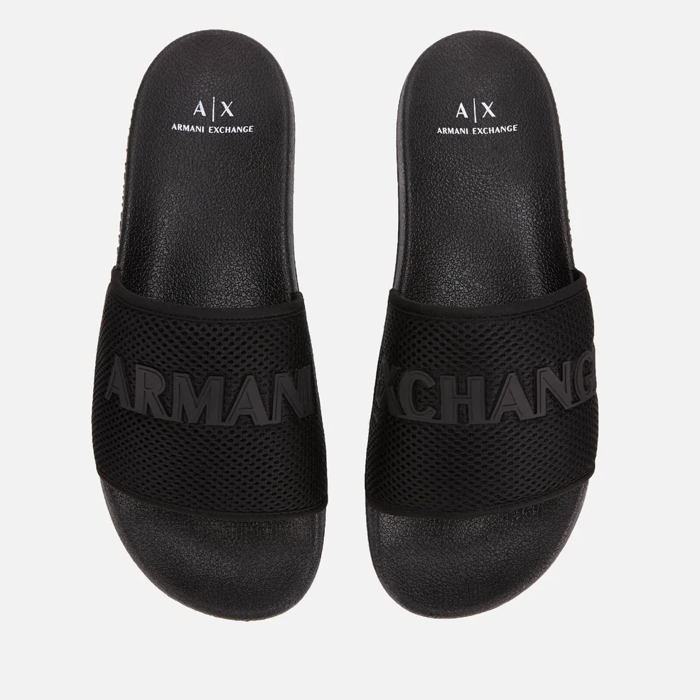 Armani Exchange Men's Mesh Slide Sandals - Black Image 1