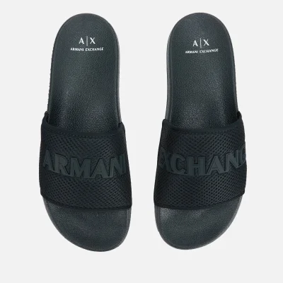 Armani Exchange Men's Mesh Slide Sandals - Dress Blue