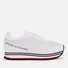 Armani Exchange Women's Leather/Mesh Chunky Runner Style Trainers - White - Image 1