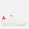 Armani Exchange Men's Canvas Low Top Trainers - White/Red - Image 1