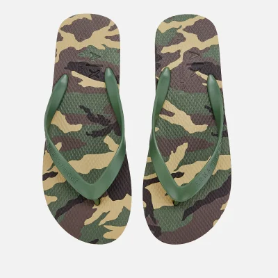 Armani Exchange Men's Printed Flip Flops - Military Green