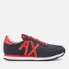 Armani Exchange Men's AX Logo Runner Style Trainers - Navy/Red - Image 1