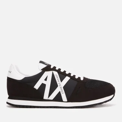 Armani Exchange Men's AX Logo Runner Style Trainers - Black/White