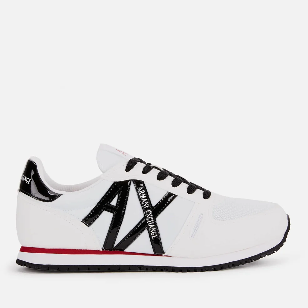 Armani Exchange Women's AX Logo Runner Style Trainers - White Image 1