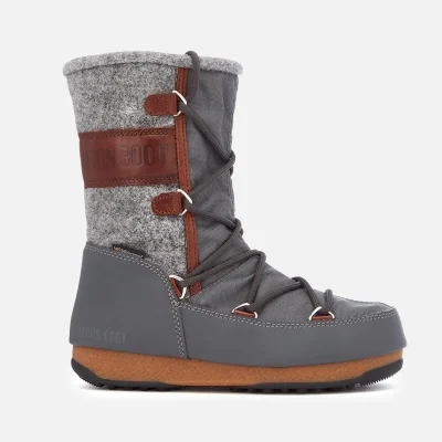 Moon Boot Women's Vienna Felt Waterproof Boots - Grey/Brown