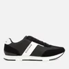 Tommy Hilfiger Men's Leather Material Mix Runner Trainers - Black - Image 1