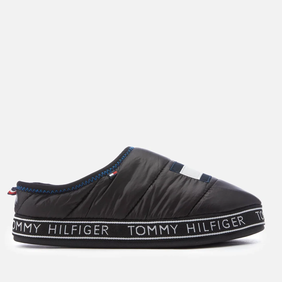 Tommy Hilfiger Men's Flag Patch Down Slippers - Black Image 1