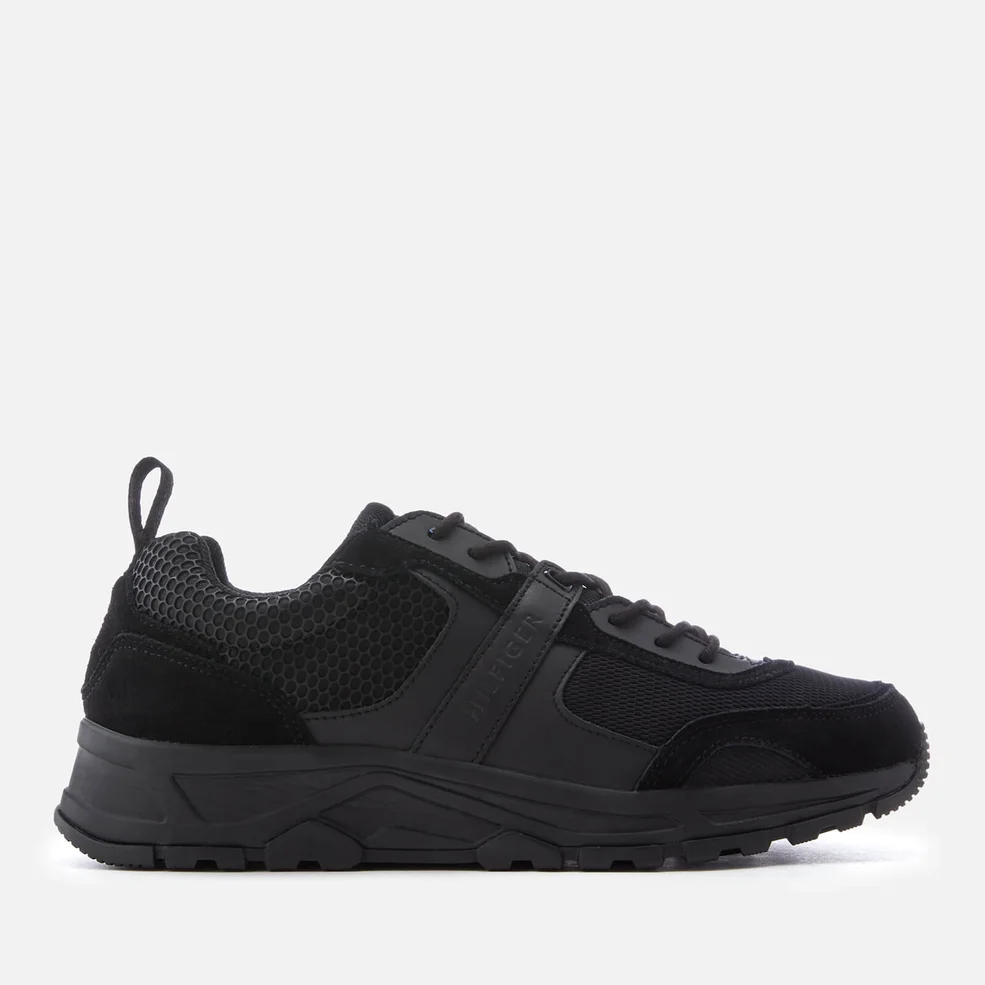Tommy Hilfiger Men's Material Mix Lightweight Runner Trainers - Black Image 1