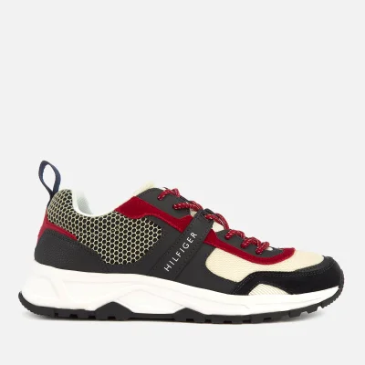 Tommy Hilfiger Men's Material Mix Lightweight Runner Trainers - Red/White/Blue
