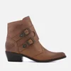 Superdry Women's Rodeo Monk Heeled Ankle Boots - Tan - Image 1