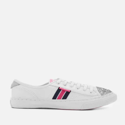 Superdry Women's Low Pro Luxe Trainers - White Glitter Tape