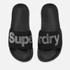 Superdry Women's Pool Slide Sandals - Black/Silver Rhinestone - Image 1