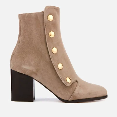 Mulberry Women's Suede Heeled Ankle Boots - Brandy