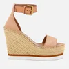See By Chloé Women's Glyn Suede Espadrille Wedge Sandals - Cipria - Image 1