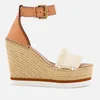 See By Chloé Women's Glyn Canvas Espadrille Wedge Sandals - Natural - Image 1