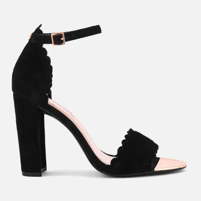 Ted Baker Women's Raidha Suede Barely There Block Heeled Sandals - Black