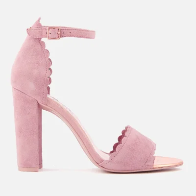 Ted Baker Women's Raidha Suede Barely There Block Heeled Sandals - Pink Blossom