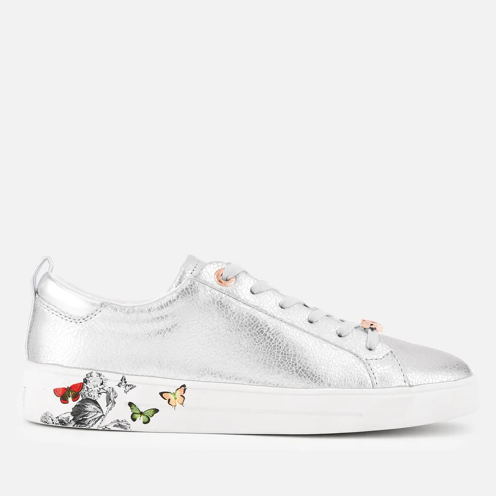 Ted Baker Women's Mispir Leather Low Top Trainers - Silver Narnia Image 1