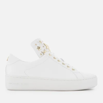 MICHAEL MICHAEL KORS Women's Mindy Leather Low Top Trainers - Optic White