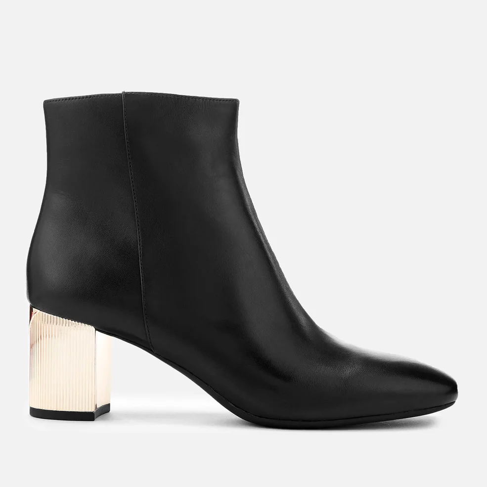 MICHAEL MICHAEL KORS Women's Paloma Leather Heeled Ankle Boots - Black Image 1